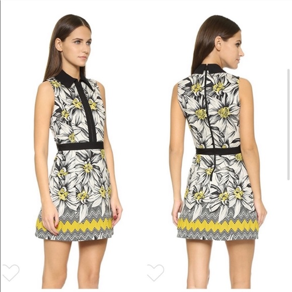 Alice + Olivia Ellis Jacquard Floral Pattern Collared Dress 10 - Picture 16 of 16